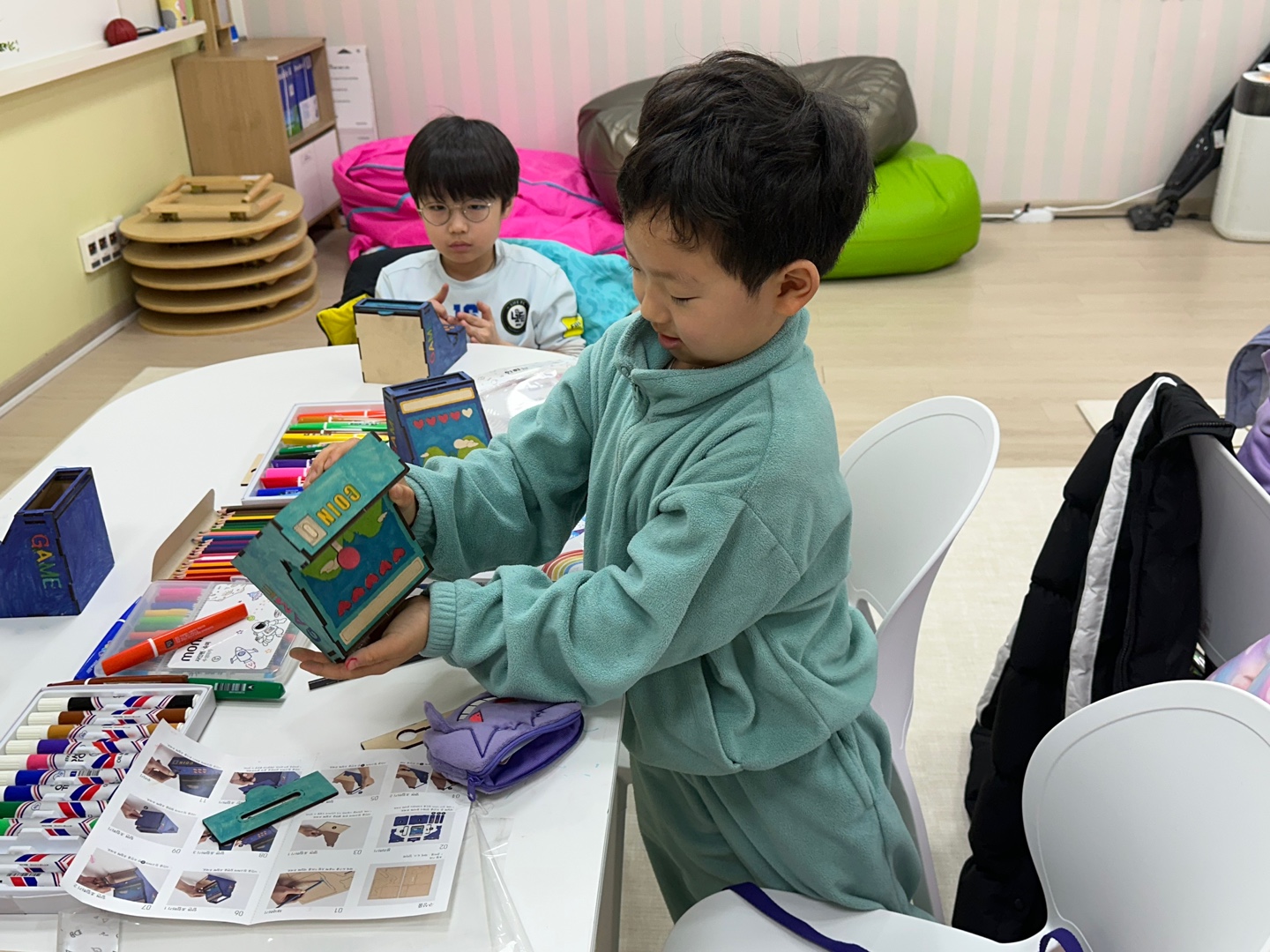 <키즈 스테이션 2차 아동테마활동(나만의 오락기 모양 저금통 만들기)>